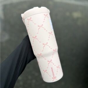 HYDRAPEAK PINK BOWS PEARL COQUETTE WATER BOTTLE NOMAD ARTISAN COLLECTION NWT